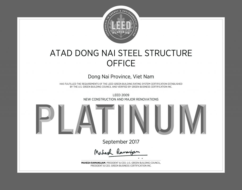 Leed Platinum Certification