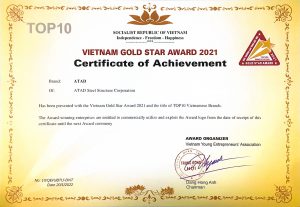 top 10 Vietnam Gold Star Award 2021