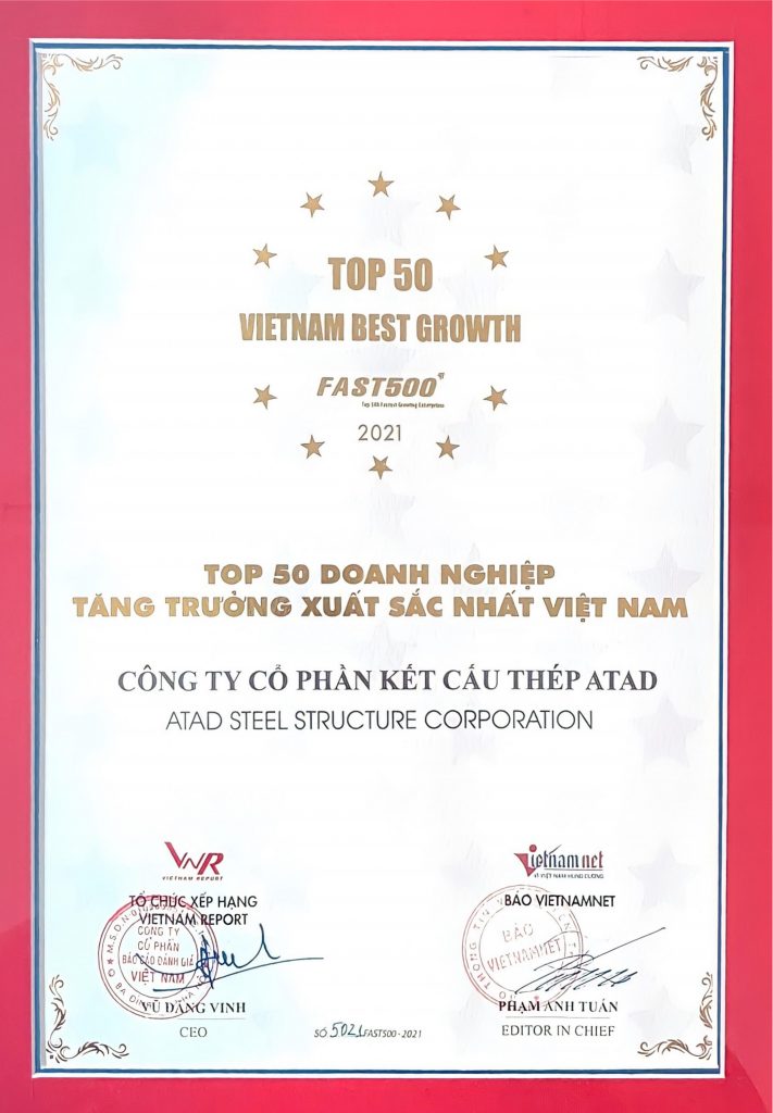 ATAD top 50 doanh nghiệp tăng trưởng xuất sắc nhất Việt Nam