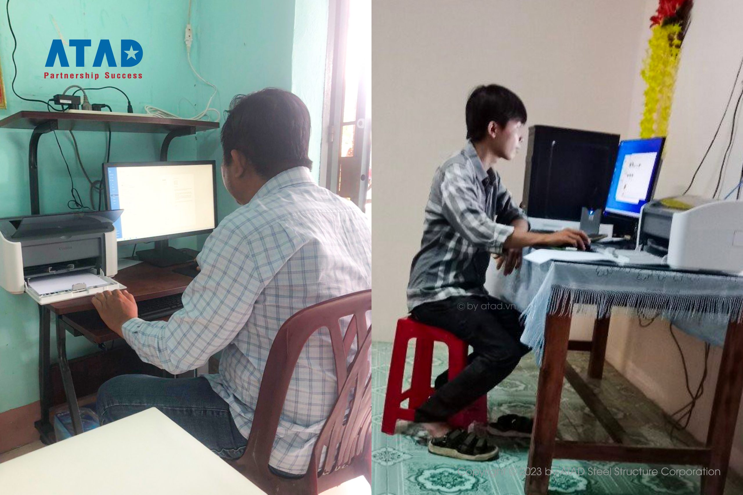 ATAD Sponsored Computer & Printer Equipment for Duc Hoa Thuong Commune Cultural House