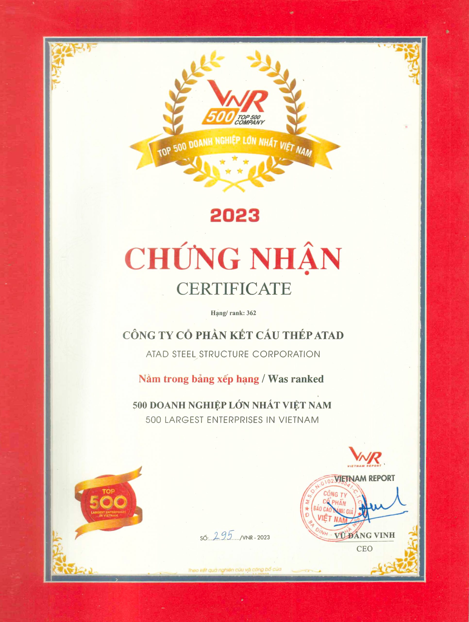 ATAD 500 doanh nghiệp lớn nhất Việt Nam