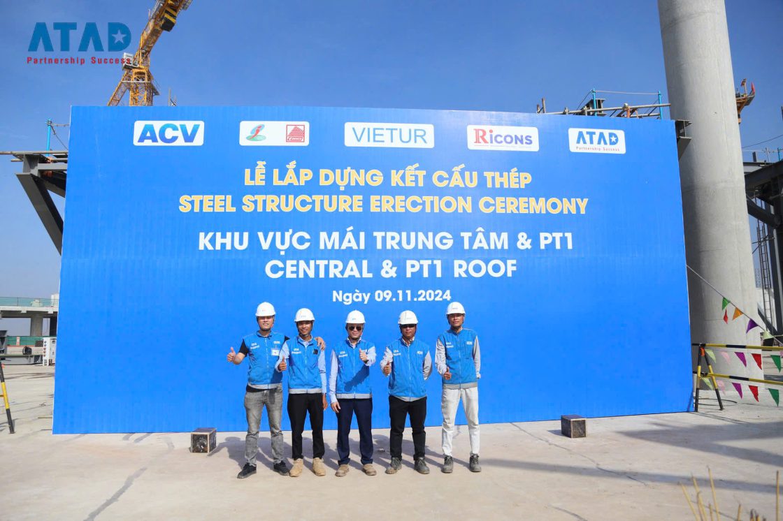 ATAD vinh dự đảm nhận vai trò là nhà thầu chính về kết cấu thép và hệ mái của dự án sân bay Long Thành. 