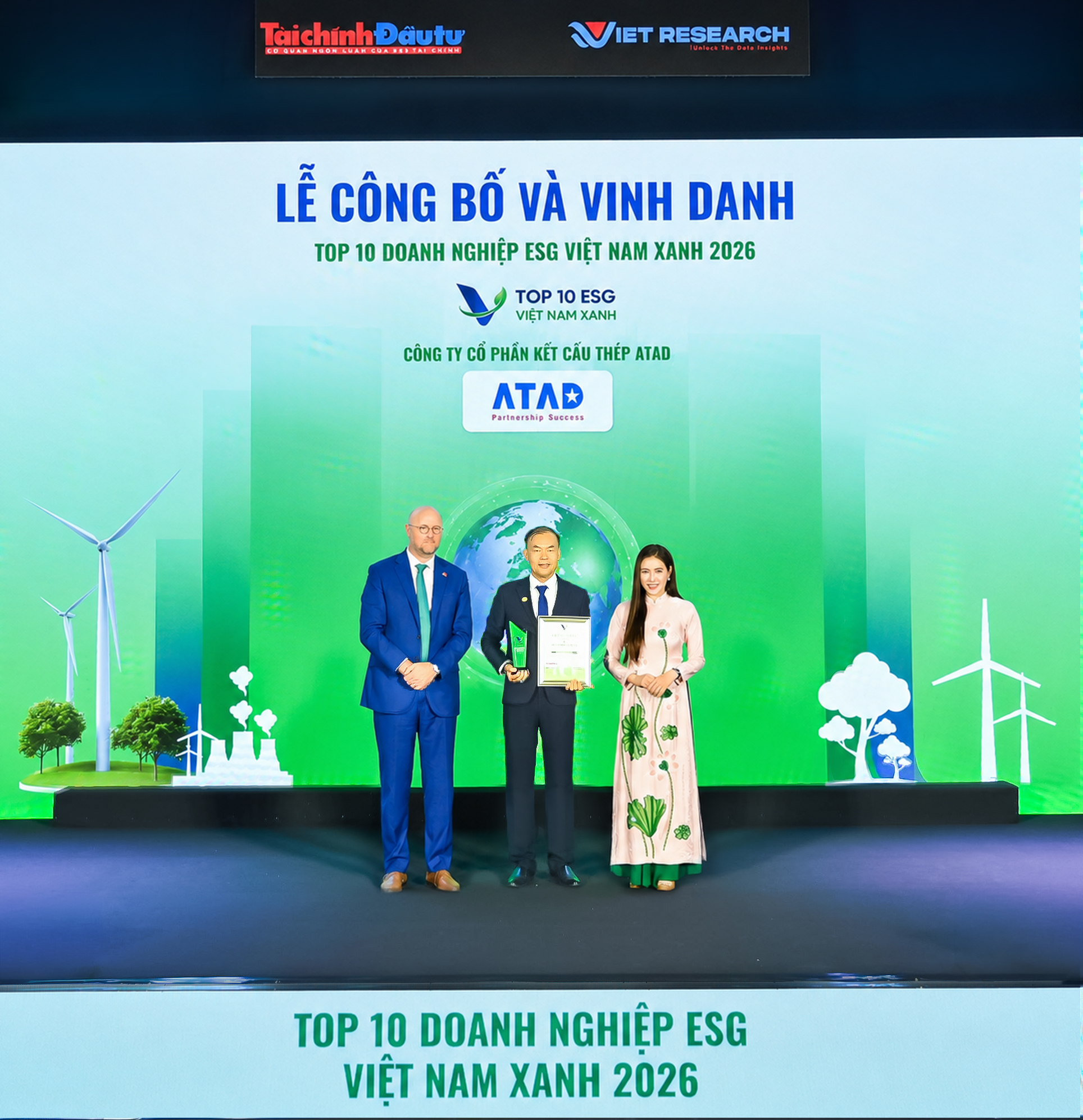 ATAD Honored At The Top 10 Green Vietnam ESG Enterprises 2026  - Building Materials Sector
