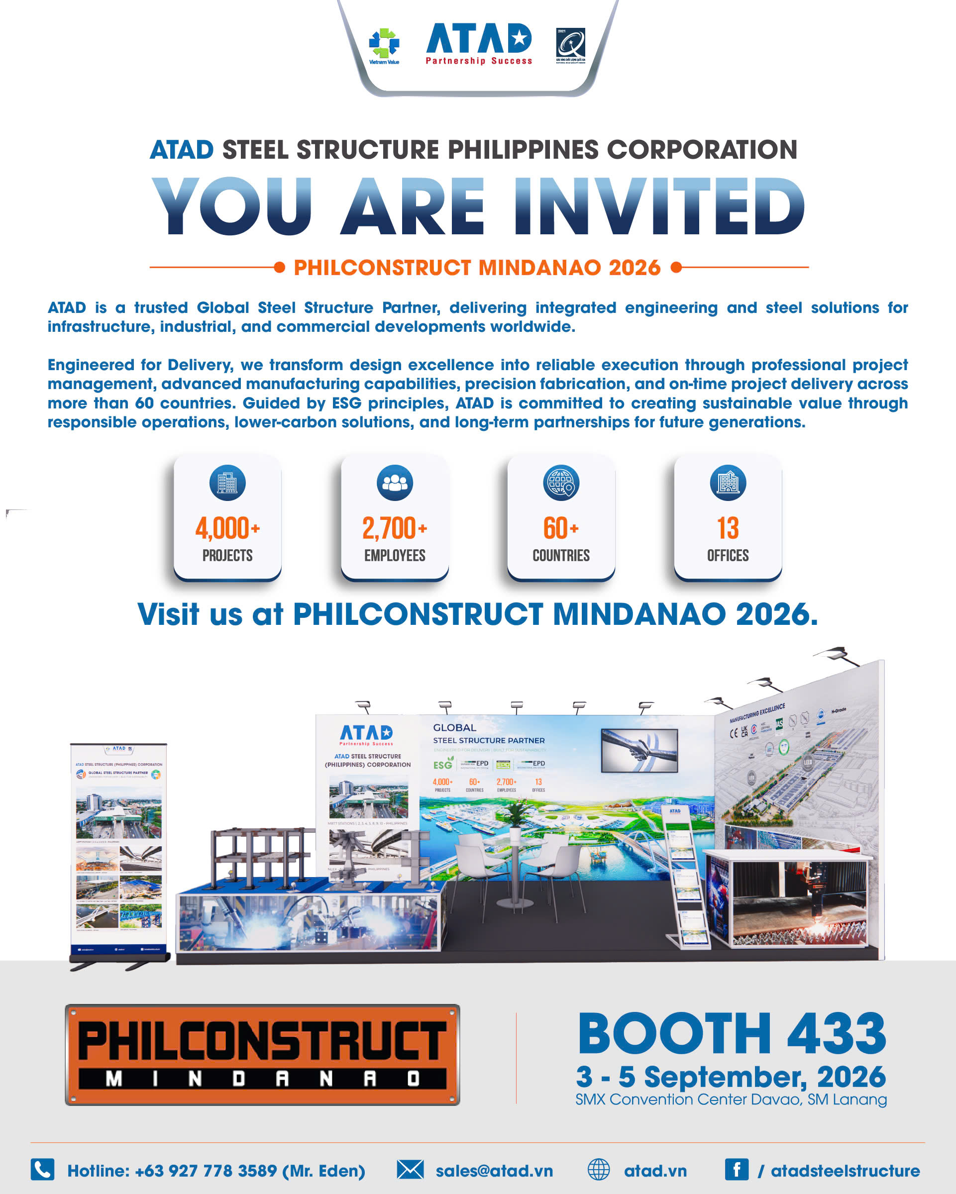 Invitation To Visit ATAD At Philconstruct Mindanao 2026
